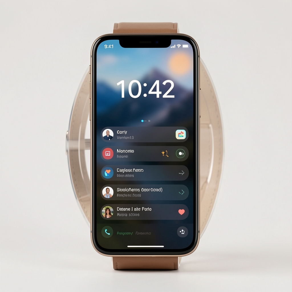 Xiaomi Smart Band 9 u bež boji sa providnim remenom i AMOLED ekranom koji prikazuje sat 10:42 i dnevne aktivnosti